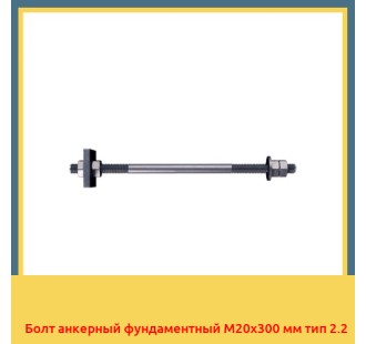 Болт анкерный фундаментный М20х300 мм тип 2.2 в Шымкенте