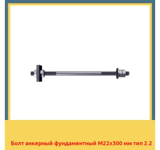 Болт анкерный фундаментный М22х300 мм тип 2.2 в Шымкенте