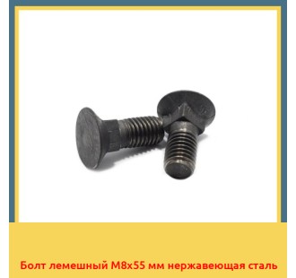 Болт лемешный М8х55 мм нержавеющая сталь в Шымкенте