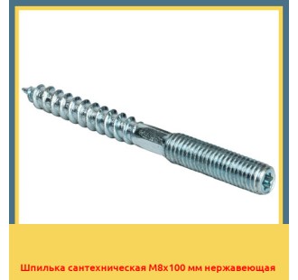 Шпилька сантехническая М8х100 мм нержавеющая