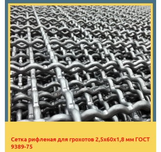 Сетка рифленая для грохотов 2,5х60х1,8 мм ГОСТ 9389-75 в Шымкенте